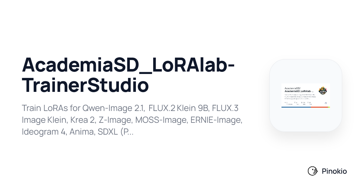 AcademiaSD_LoRAlab-TrainerStudio on Pinokio