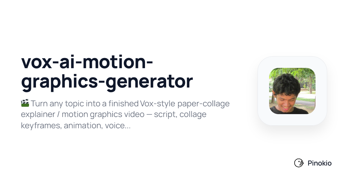 vox-ai-motion-graphics-generator on Pinokio
