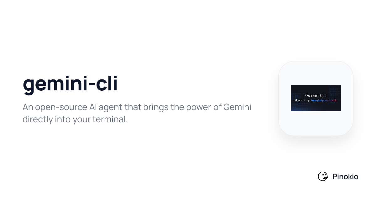 gemini-cli on Pinokio