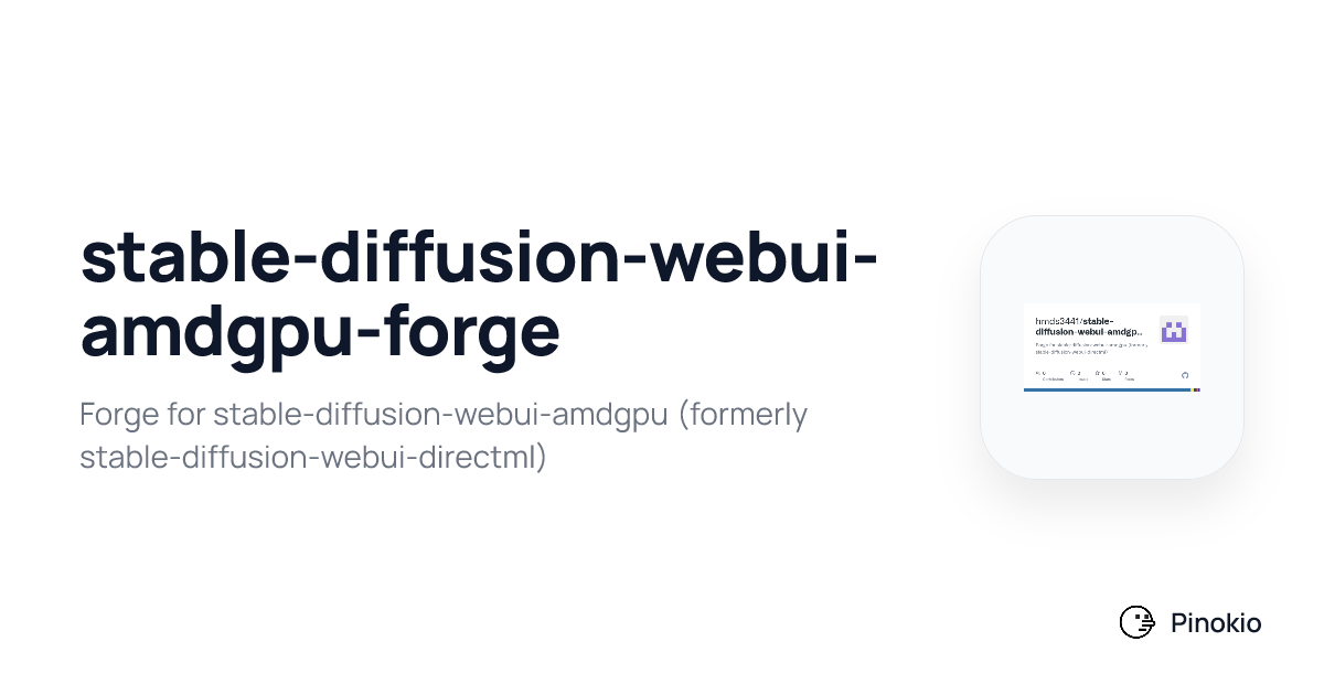 stable-diffusion-webui-amdgpu-forge on Pinokio
