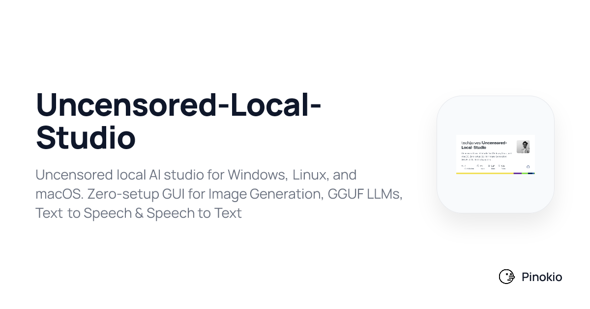 Uncensored-Local-Studio on Pinokio