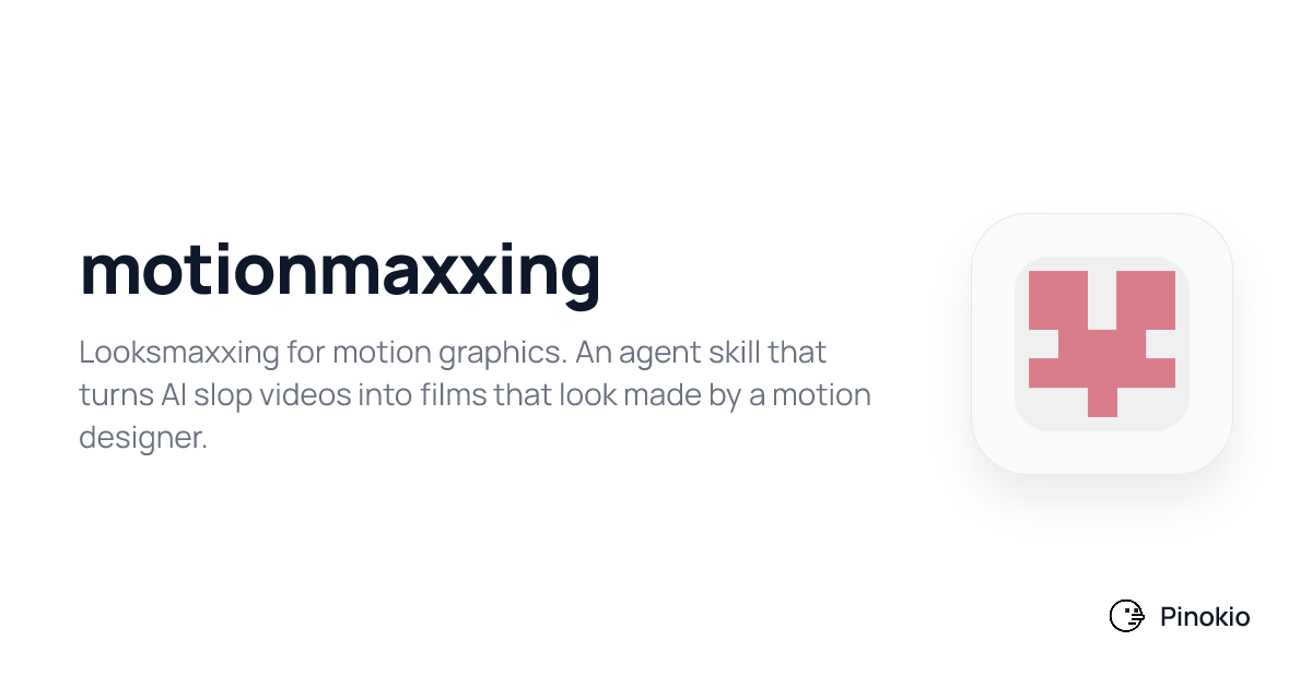 motionmaxxing on Pinokio