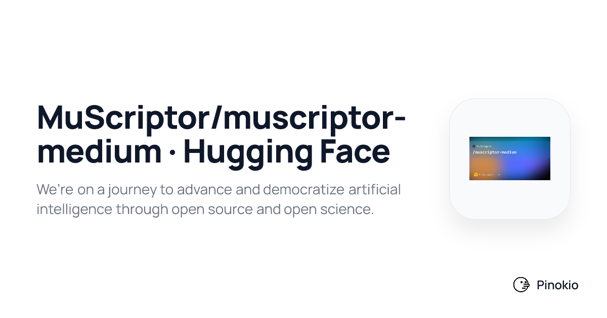 MuScriptor/muscriptor-medium · Hugging Face on Pinokio