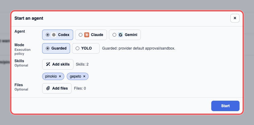 Agent Launcher screenshot
