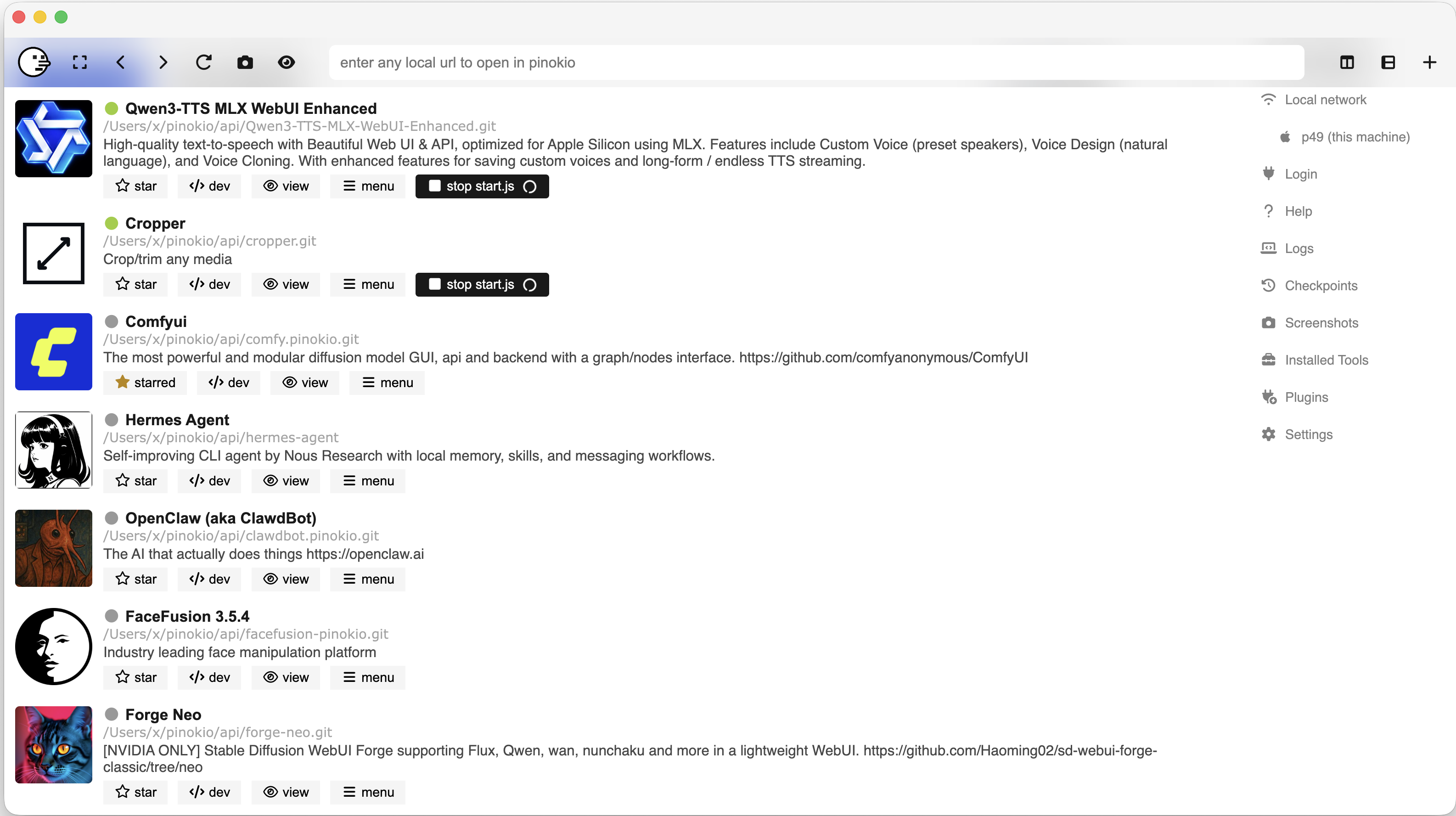 Localhost Cloud screenshot
